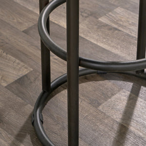 English Elm Jaden Reclaimed Wood Bar Stool with Iron Frame Rustic Distressed Finish for Home Bars B2723P240973