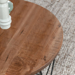 English Elm Sylmar Square Coffee Table Solid Wood Distressed Top Geometric Base Living Room B2723P240974