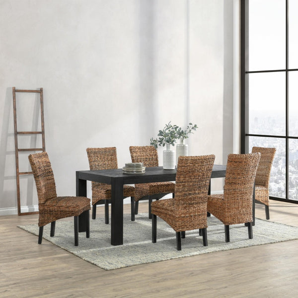 English Elm Kirana Handcrafted Solid Hardwood Dining Chair Set Artisan Built for Coastal Cottage Rooms B2723P240977