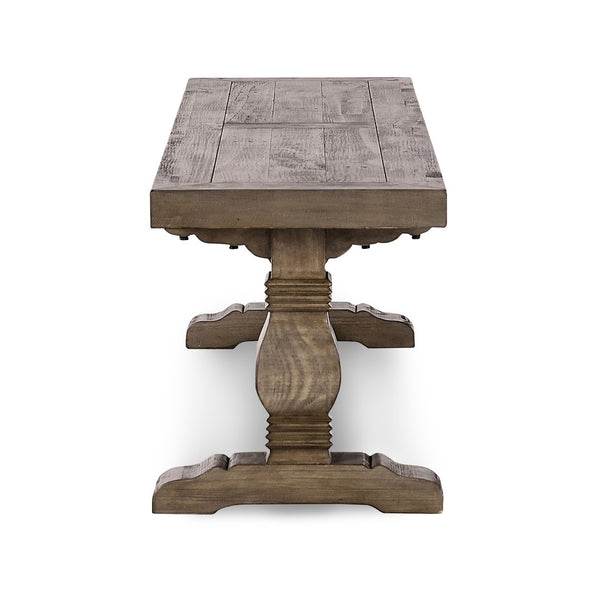 English Elm Caleb Reclaimed Solid Wood Entryway Bench with Hand-carved Pedestal Base Farmhouse Style B2723P240982