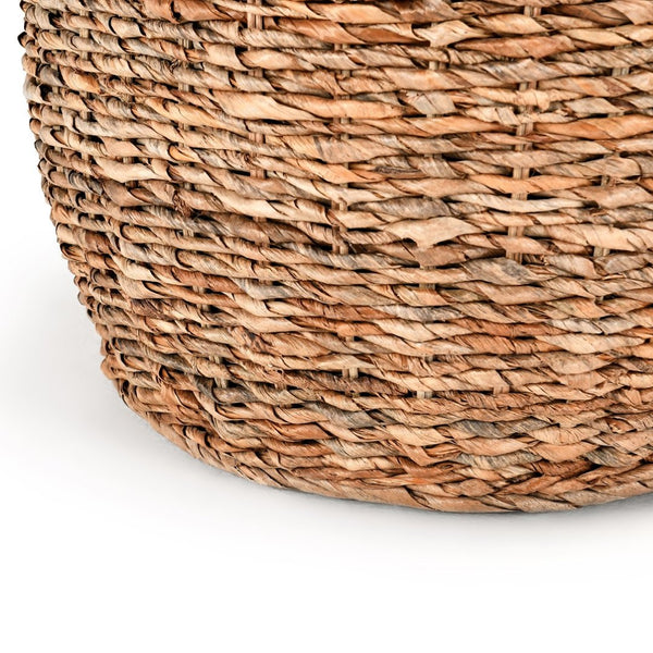 English Elm Nido Handwoven Natural Round End Table Artisan Accent for Coastal Cottage Living B2723P241338