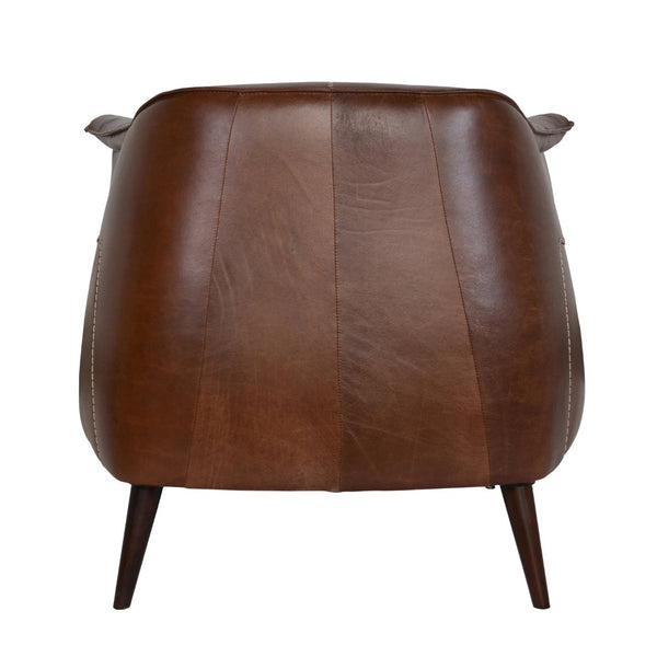 English Elm Martel Genuine Leather Accent Chair with Vintage Patina for Transitional Living Rooms B2723P461923