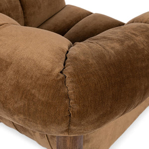 English Elm Sansa Channel Tufted Accent Chair with Oak Base for Transitional Living Rooms B2723P461924