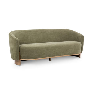 English Elm Myra Sculptural Three Seat Sofa with Oak Base and Polyester Fabric for Modern Living B2723P461926