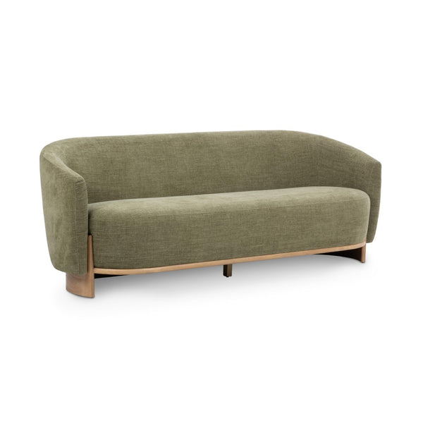 English Elm Myra Sculptural Three Seat Sofa with Oak Base and Polyester Fabric for Modern Living B2723P461926