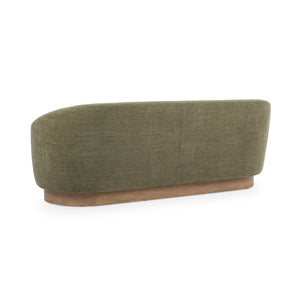 English Elm Myra Sculptural Three Seat Sofa with Oak Base and Polyester Fabric for Modern Living B2723P461926