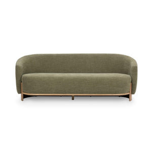 English Elm Myra Sculptural Three Seat Sofa with Oak Base and Polyester Fabric for Modern Living B2723P461926