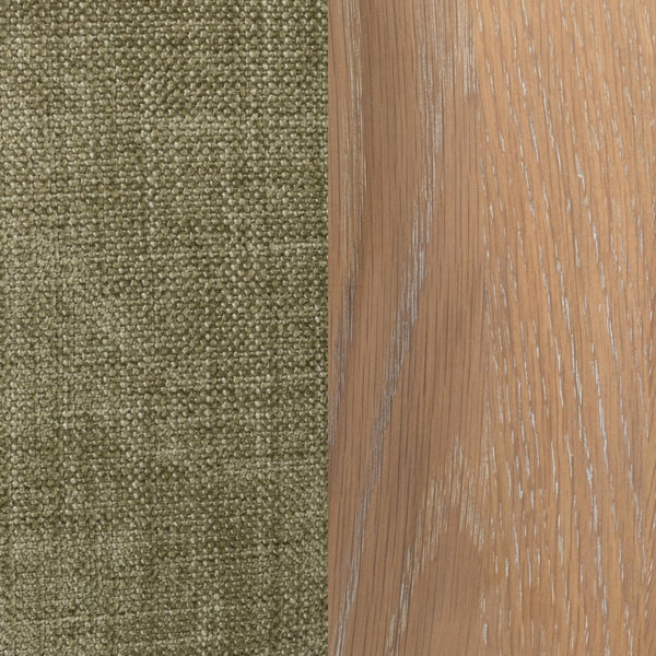 English Elm Myra Sculptural Three Seat Sofa with Oak Base and Polyester Fabric for Modern Living B2723P461926