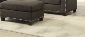 English Elm Laurissa Linen Upholstered Ottoman Solid Pine Frame Foam Cushion Living Room Accent B2726P243221