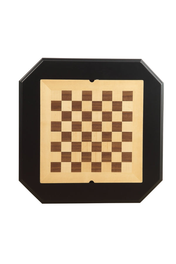 English Elm Bishop Pedestal Game Table with Reversible Chess Checkers Backgammon Tray and Storage B2726P251282
