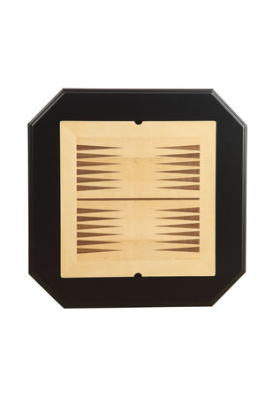 English Elm Bishop Pedestal Game Table with Reversible Chess Checkers Backgammon Tray and Storage B2726P251282