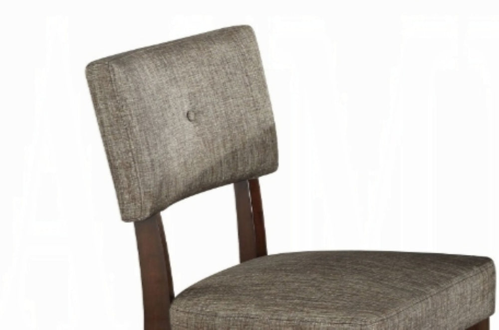 English Elm Drake Upholstered Dining Chair Set of 2 with Button Detail and Espresso Wood Legs B2726P255318