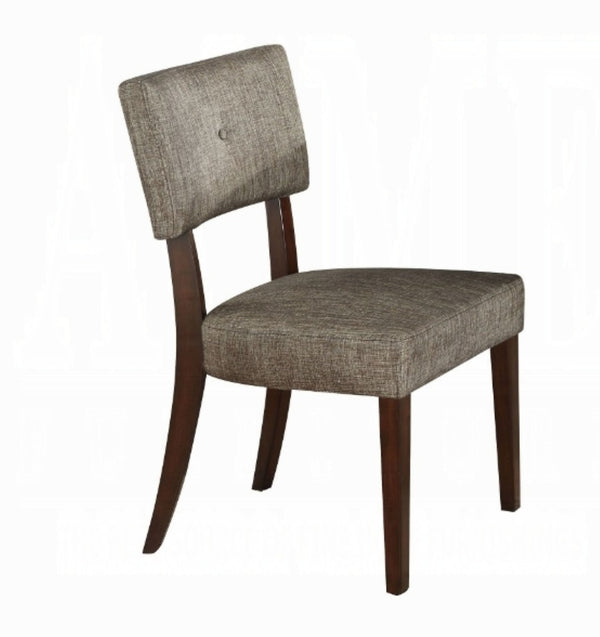 English Elm Drake Upholstered Dining Chair Set of 2 with Button Detail and Espresso Wood Legs B2726P255318
