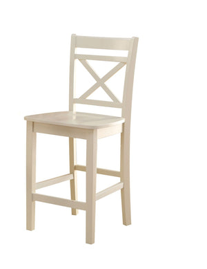 English Elm Tartys Farmhouse Counter Height Dining Chairs with X-back Wood Frame Set of 2 B2726P269035