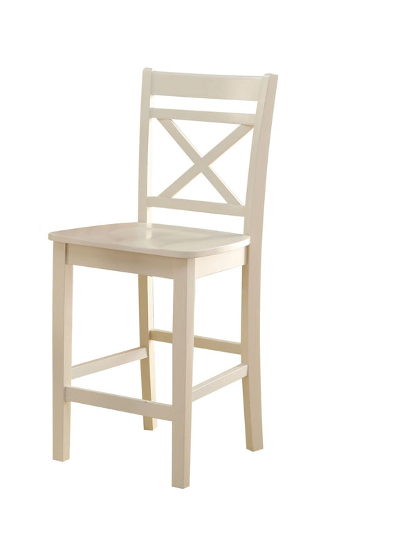 English Elm Tartys Farmhouse Counter Height Dining Chairs with X-back Wood Frame Set of 2 B2726P269035