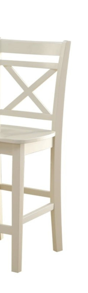 English Elm Tartys Farmhouse Counter Height Dining Chairs with X-back Wood Frame Set of 2 B2726P269035