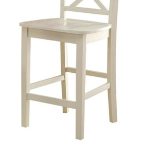 English Elm Tartys Farmhouse Counter Height Dining Chairs with X-back Wood Frame Set of 2 B2726P269035