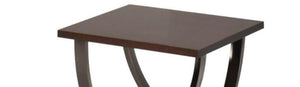 English Elm Isiah Square End Table Birch Veneer Top with Black Nickel Metal Stand and Open Shelf B2726P277910