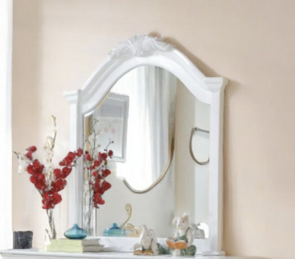 English Elm Estrella Pine Wood Framed Wall Mirror with Beveled Edge for Living or Bedroom B2726P282588