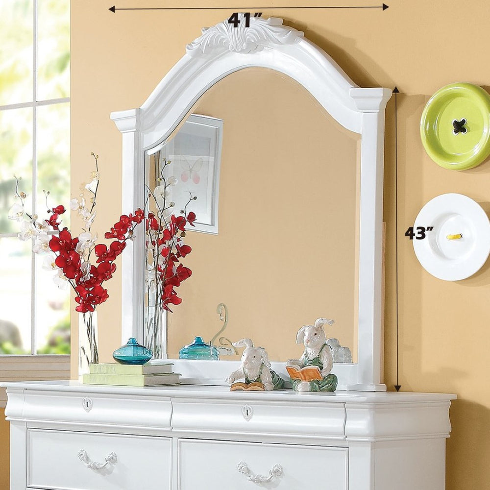English Elm Estrella Pine Wood Framed Wall Mirror with Beveled Edge for Living or Bedroom B2726P282588