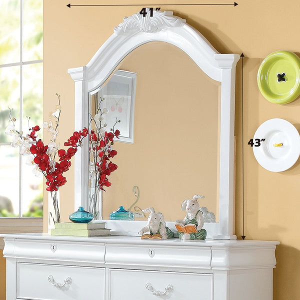English Elm Estrella Pine Wood Framed Wall Mirror with Beveled Edge for Living or Bedroom B2726P282588