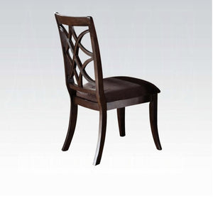 English Elm Keenan Diamond X-back Wood Dining Chairs with Microfiber Seats Set of 2 B2726P288869