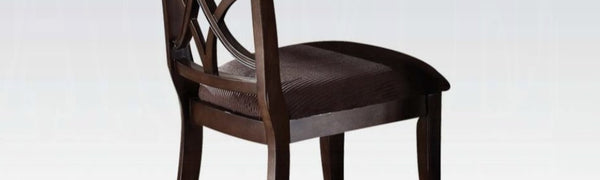 English Elm Keenan Diamond X-back Wood Dining Chairs with Microfiber Seats Set of 2 B2726P288869