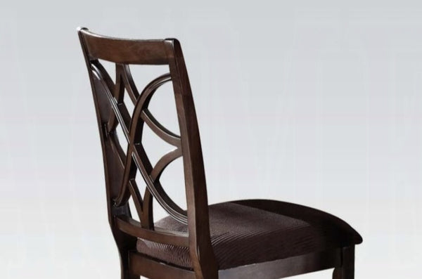 English Elm Keenan Diamond X-back Wood Dining Chairs with Microfiber Seats Set of 2 B2726P288869