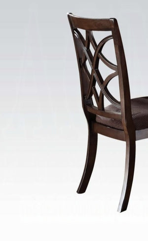 English Elm Keenan Diamond X-back Wood Dining Chairs with Microfiber Seats Set of 2 B2726P288869