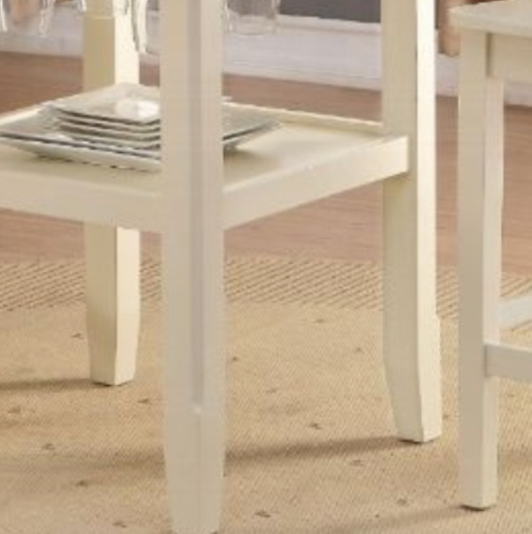 English Elm Tartys Drop Leaf Counter Height Dining Table with Stemware Rack for Kitchen Nooks Cream B2726P294423