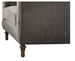 English Elm Sidonia Tufted Velvet Club Chair with Nailhead Trim and Down Feather Seat Cushion B2726P411572