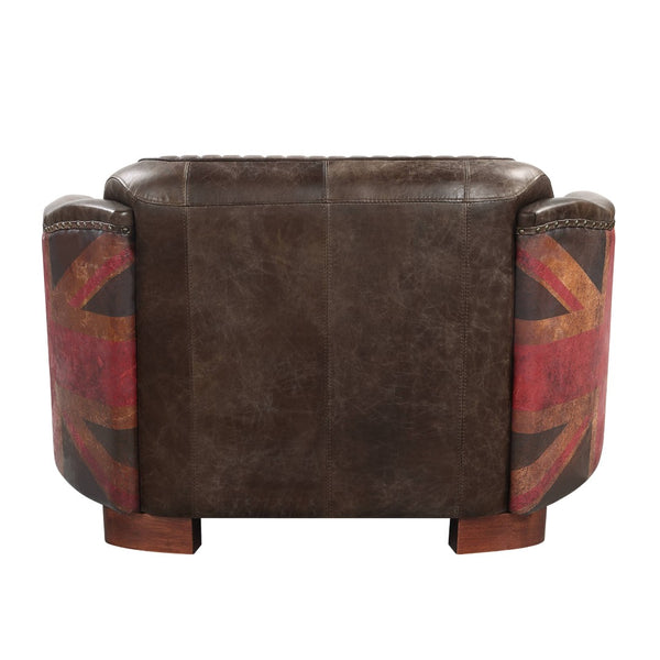 English Elm Brancaster Top Grain Leather Loveseat with Oak Legs Tailored for Den or Study B2726P509300
