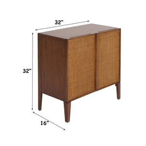 English Elm Lois Mahogany Two Door Storage Cabinet for Modern Living Room or Home Office B2726P510876