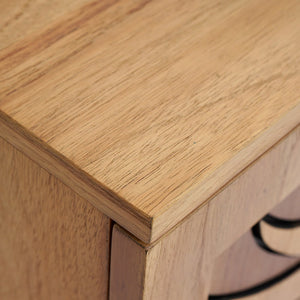 English Elm Lola Scandinavian Oak Storage Cabinet with Tapered Legs for Living Room Entryway B2726P511587