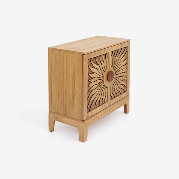 English Elm Lola Scandinavian Oak Storage Cabinet with Tapered Legs for Living Room Entryway B2726P511587