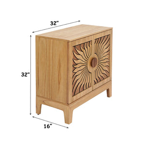 English Elm Lola Scandinavian Oak Storage Cabinet with Tapered Legs for Living Room Entryway B2726P511587