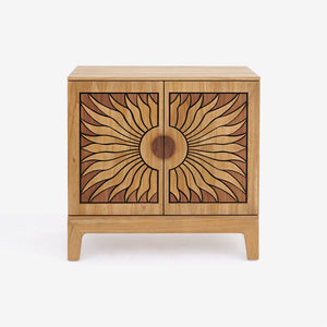 English Elm Lola Scandinavian Oak Storage Cabinet with Tapered Legs for Living Room Entryway B2726P511587