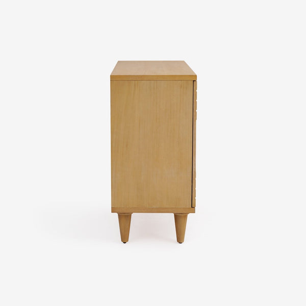 English Elm Lore Oak Finished Storage Cabinet with Tapered Legs for Living Room or Entryway B2726P511588