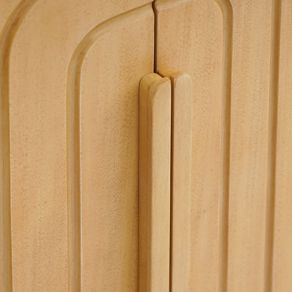 English Elm Lore Oak Finished Storage Cabinet with Tapered Legs for Living Room or Entryway B2726P511588