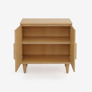 English Elm Lore Oak Finished Storage Cabinet with Tapered Legs for Living Room or Entryway B2726P511588