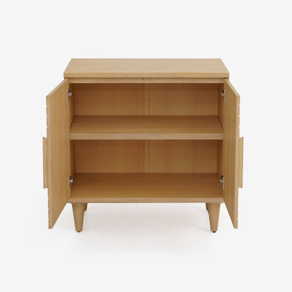 English Elm Lore Oak Finished Storage Cabinet with Tapered Legs for Living Room or Entryway B2726P511588