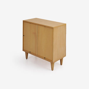 English Elm Lore Oak Finished Storage Cabinet with Tapered Legs for Living Room or Entryway B2726P511588