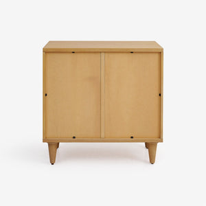 English Elm Lore Oak Finished Storage Cabinet with Tapered Legs for Living Room or Entryway B2726P511588