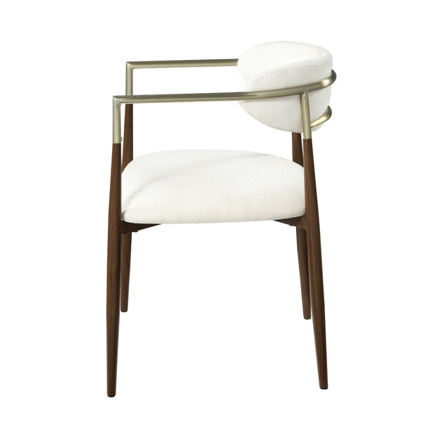 English Elm Clayten Upholstered Dining Arm Chairs Set of 2 Padded Cloth Seats Warm Oak Frame B2726P524558