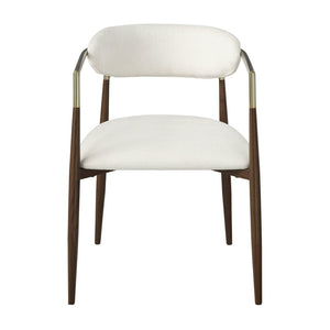 English Elm Clayten Upholstered Dining Arm Chairs Set of 2 Padded Cloth Seats Warm Oak Frame B2726P524558