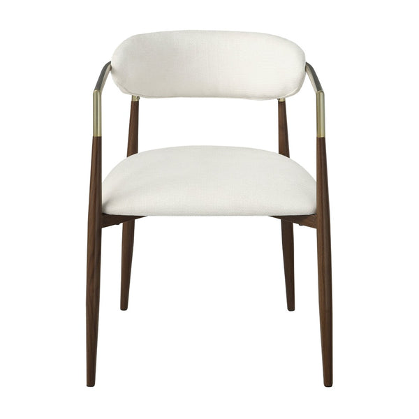English Elm Clayten Upholstered Dining Arm Chairs Set of 2 Padded Cloth Seats Warm Oak Frame B2726P524558