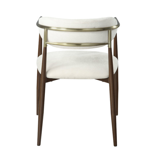 English Elm Clayten Upholstered Dining Arm Chairs Set of 2 Padded Cloth Seats Warm Oak Frame B2726P524558