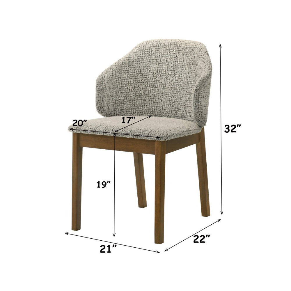 English Elm Oleia Chenille Upholstered Dining Chairs with Walnut Rubberwood Legs Set of Two B2726P524560