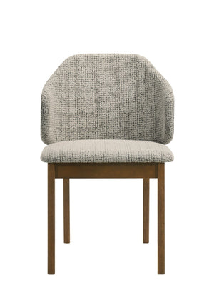 English Elm Oleia Chenille Upholstered Dining Chairs with Walnut Rubberwood Legs Set of Two B2726P524560