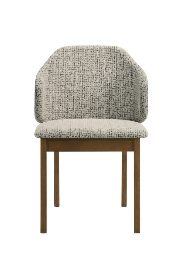 English Elm Oleia Chenille Upholstered Dining Chairs with Walnut Rubberwood Legs Set of Two B2726P524560